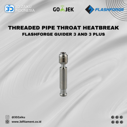 Original Flashforge Guider 3 and 3 Plus Threaded Pipe Throat Heatbreak